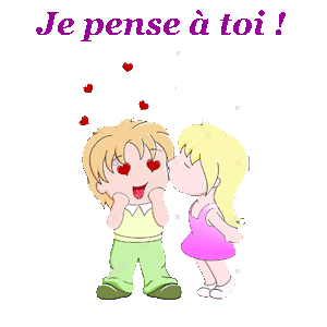 Gif animé je pense à toi enfants